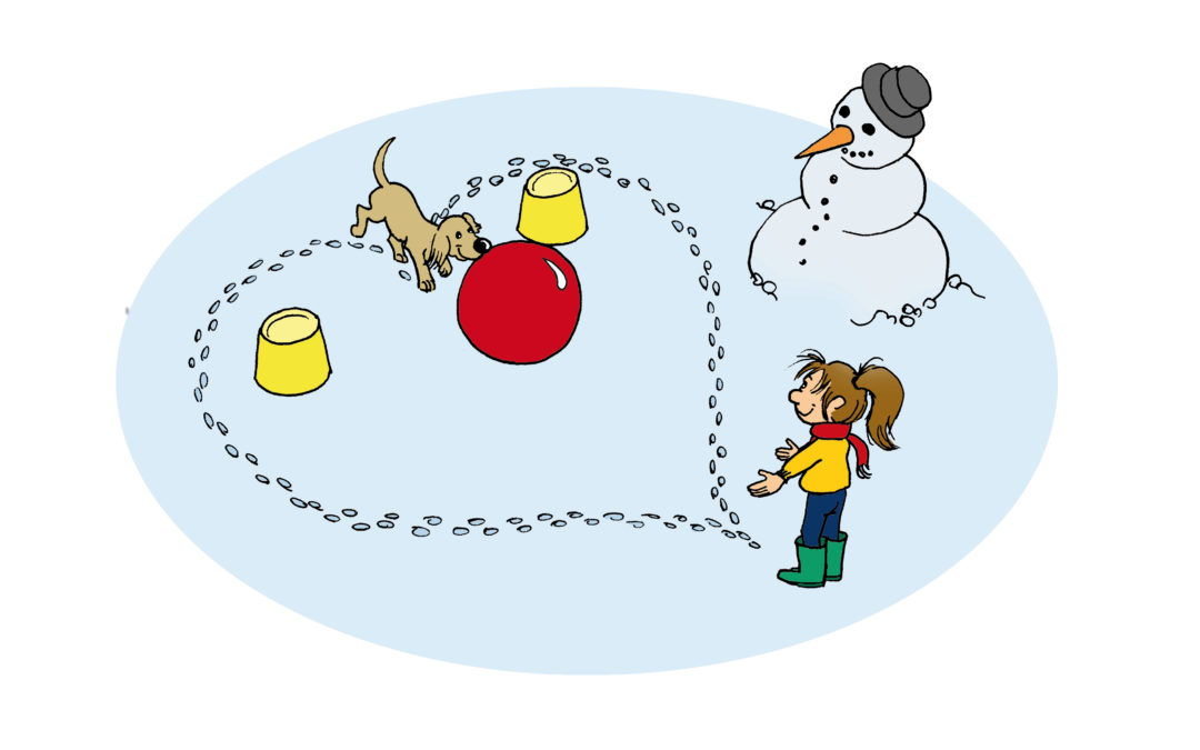 Treibball Challenge - Hund laueft ein Herz