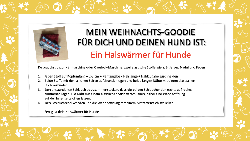 Naehanleitung - Halswaermer fuer Hunde - von Jette